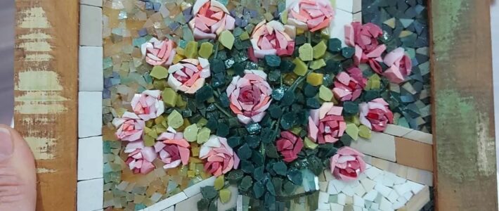 Rosas – quadro em Micromosaico